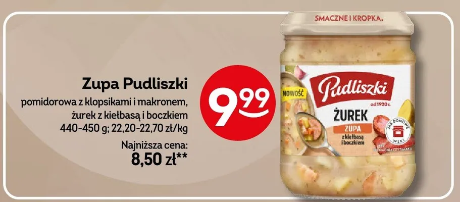 Zupa pomidorowa z klopsikami i makronem Pudliszki promocja w Żabka