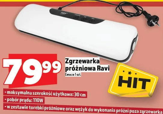 Zgrzewarka próżniowa Ravi promocja w TOPAZ