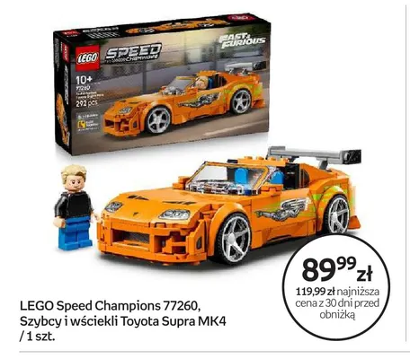 Klocki LEGO Speed Champions 77260 Szybcy i wściekli Toyota Supra MK4 promocja w Empik