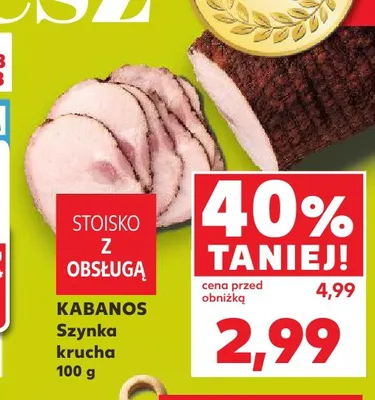 Szynka krucha Kabanos promocja w Kaufland