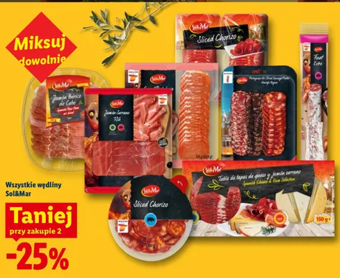 Szynka Jamón Ibérico de Cebo Sol & Mar promocja w Lidl