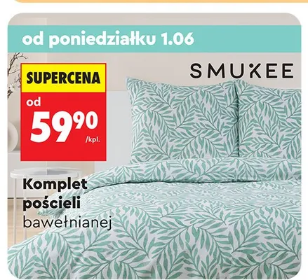 Komplet pościeli bawełnianej SMUKEE promocja w Biedronka