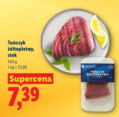 Tuńczyk żółtopłetwy, stek promocja w Lidl