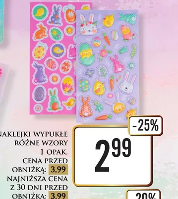 Naklejki wypukłe różne wzory Dino promocja w Dino