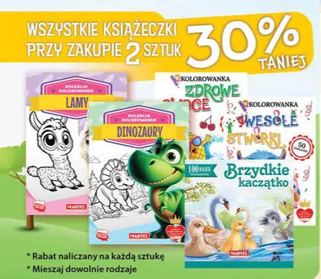Książeczki kolorowanka promocja w Dino