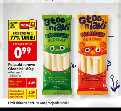 Paluszki serowe Twister Głodniaki promocja w Biedronka
