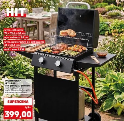Grill gazowy Let's BBQ z 2 palnikami promocja w Kaufland