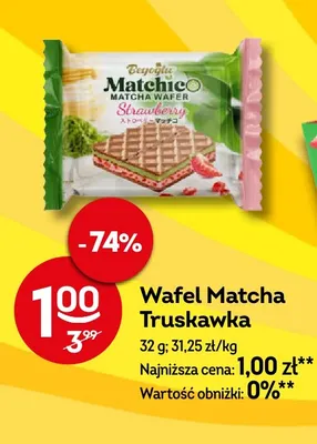 Wafel Matcha Truskawka Beyoglu Matchico promocja w Żabka