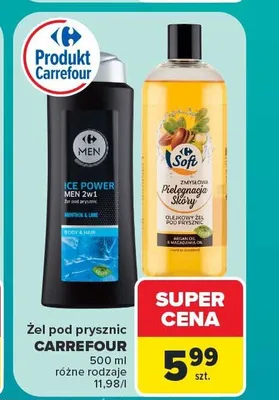 Żel pod prysznic Carrefour Men Ice Power 2w1 promocja w Carrefour Market