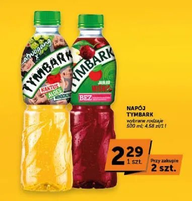 Napój Tymbark Jabłko Wiśnia promocja w Groszek