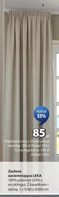 Zasłona zaciemniająca Leka promocja w Jysk