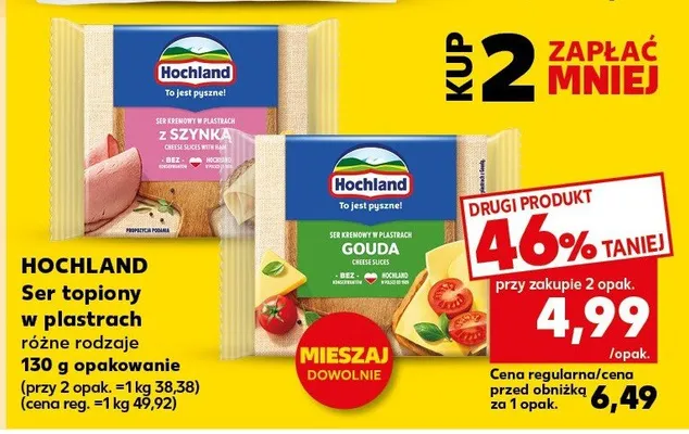 Ser topiony w plastrach różne rodzaje promocja w Kaufland