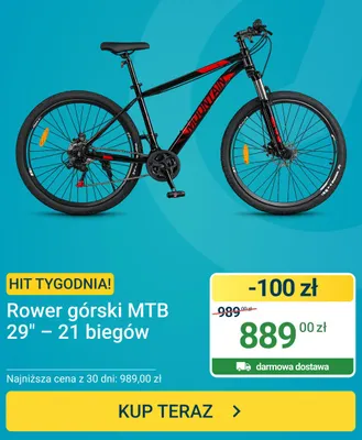 Rower górski MTB Mountain 29" 21 biegów promocja w ERLI