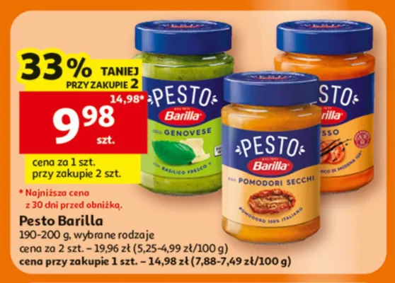 Pesto Barilla Pomodori Secchi promocja w Auchan