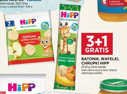 Batonik, wafelki, chrupki HiPP promocja w Stokrotka