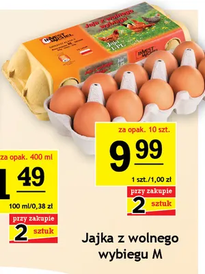 Jajka kurze z wolnego wybiegu M Invest Michel promocja w Gram Market