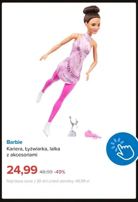 Lalka Barbie Kariera Łyżwiarka z akcesoriami promocja w Smyk