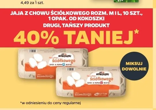 Jaja z chowu ściółkowego Od Kokoszki 10-pak rozm. M promocja w Netto