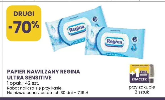 Papier nawilżany regina ultra sensitive promocja w Stokrotka