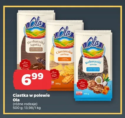 Ciastka w polewie Ola herbatniki Agatka promocja w Netto