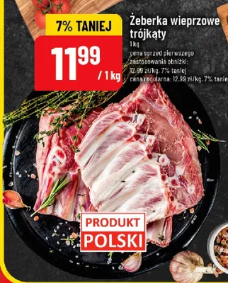 Żeberka wieprzowe trójkąty promocja w POLOmarket