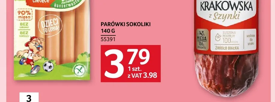 Parówki Sokoliki Sokołów promocja w Selgros
