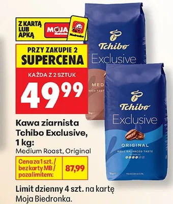 Kawa ziarnista Tchibo Exclusive Original promocja w Biedronka