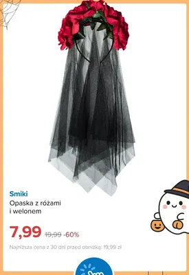 Opaska z różami i welonem Smiki promocja w Smyk