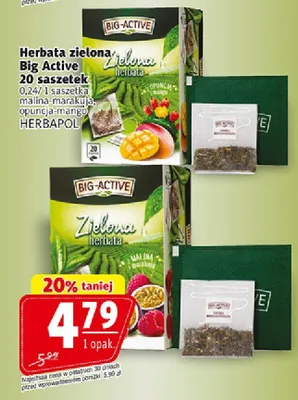 Herbata zielona Big Active promocja w Prim Market