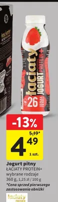 Jogurt pitny wybrane rodzaje promocja w Intermarche