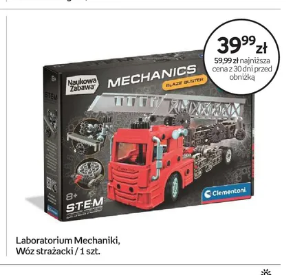 Zabawka edukacyjna Laboratorium Mechaniki Wóz strażacki Clementoni promocja w Empik