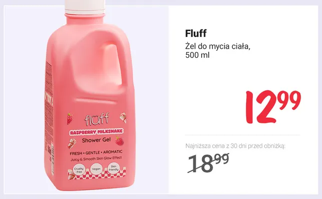 Żel do mycia ciała Fluff promocja w Rossmann