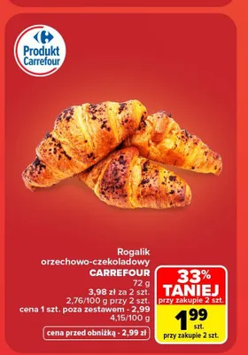 Rogalik orzechowo-czekoladowy Carrefour promocja w Carrefour Market