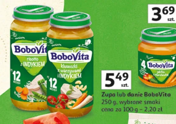 Zupa lub danie BoboVita, wybrane smaki promocja w Auchan