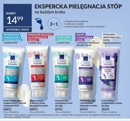 Peeling do stóp z drobinkami skorupki orzecha Avon Care Footworks promocja w AVON