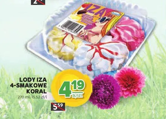 Lody Iza 4-smakowe promocja w Stokrotka