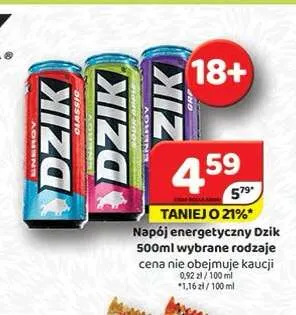 Napój energetyczny Dzik Classic promocja w Delfin