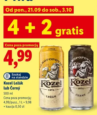 Piwo Kozel Ležák promocja w Lidl