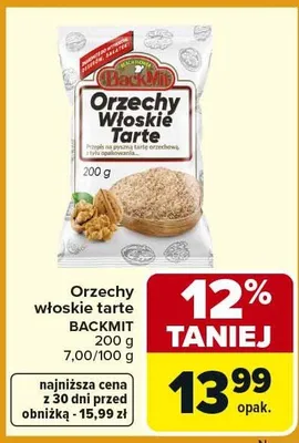 Orzechy włoskie tarte promocja w Carrefour Market