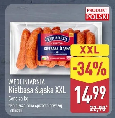 Kiełbasa śląska XXL promocja w Aldi