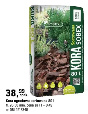 Kora ogrodowa sortowana 80l promocja w OBI