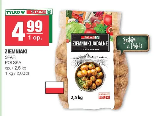 Ziemniaki jadalne promocja w SPAR