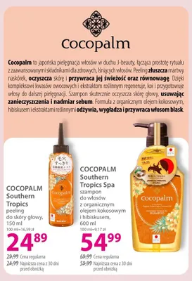 Peeling do skóry głowy COCOPALM Southern Tropics promocja w Hebe