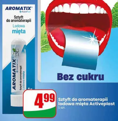 Sztyft do aromaterapii lodowa mięta Aromatix Activeplast promocja w Dino