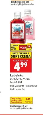 Likier Lubelska Chill Margarita Truskawkowa promocja w Biedronka