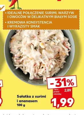 Sałatka z surimi i ananasem promocja w Kaufland
