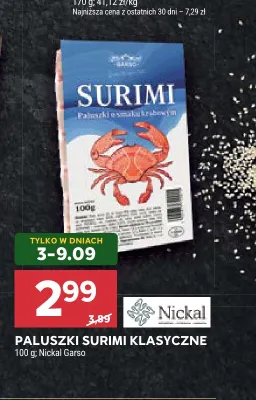 Paluszki surimi klasyczne Nickal promocja w Stokrotka