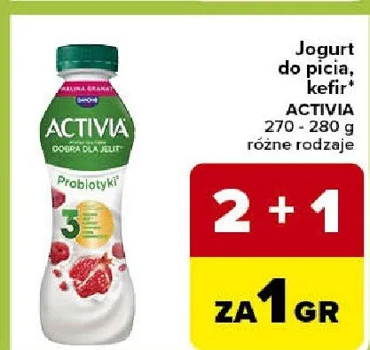 Jogurt do picia kefir activia promocja w Carrefour Express