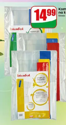 Komplet okładek na książki Biurfol promocja w Dino