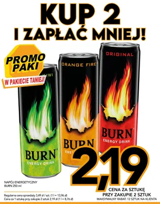 Napój energetyczny Burn Original promocja w Kupiec